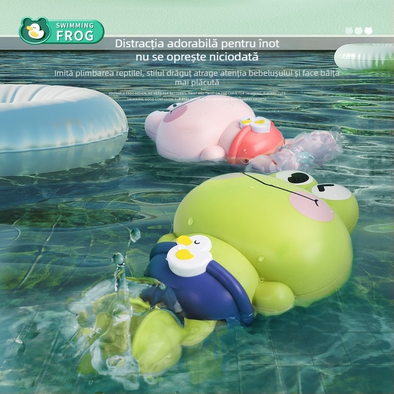 Jucărie de apă cu arc pentru copii: broscuța și țestoasa pentru baie, din plastic, 4–6 ani