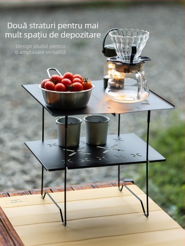 Masă pliabilă de camping portabilă, placă din oțel laminat la rece, pliabilă, potrivită pentru călătorii, procesare personalizabilă