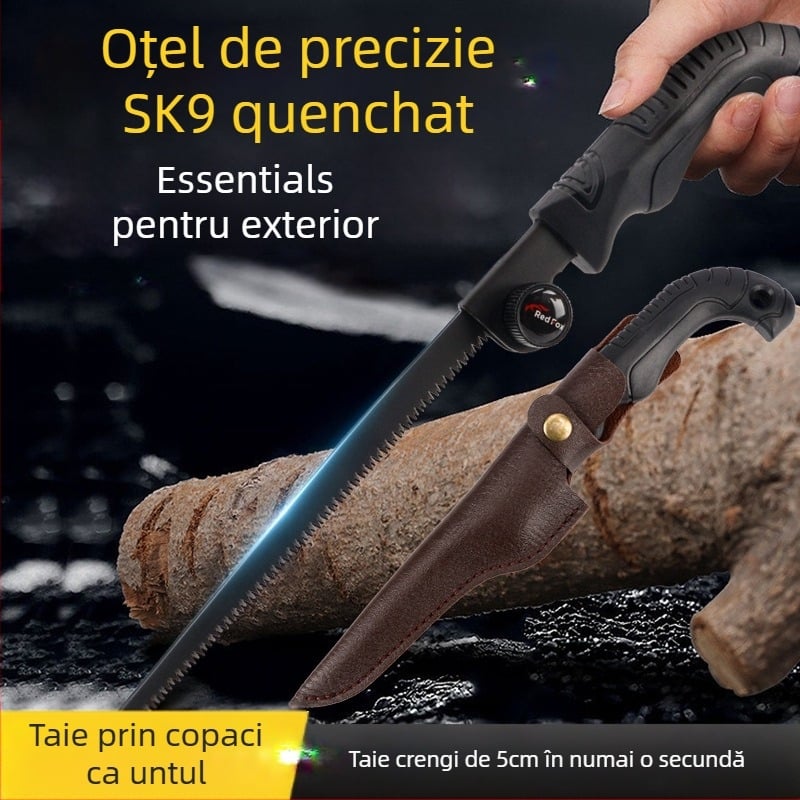 Fierăstrău de mână retractabil pentru tăiere în exterior — set de 3 piese, lamă SK9, Kyushu Garden