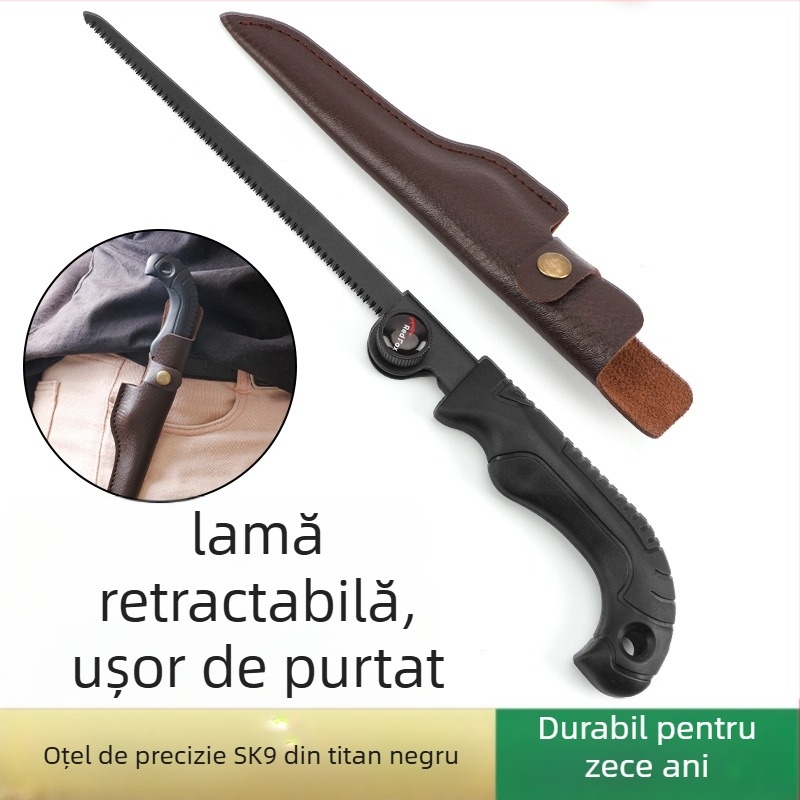 Fierăstrău de mână retractabil pentru tăiere în exterior — set de 3 piese, lamă SK9, Kyushu Garden