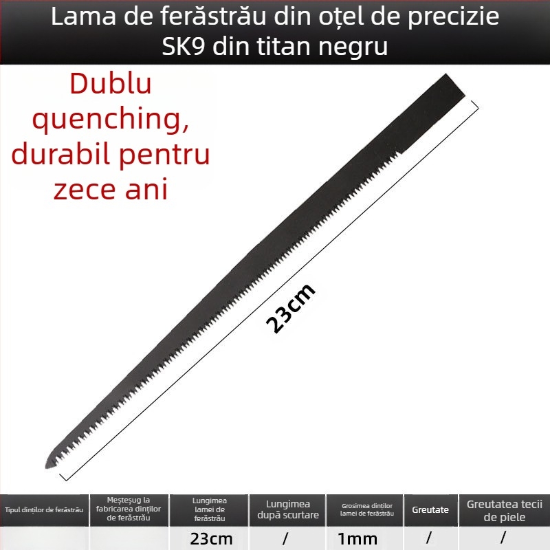 Fierăstrău de mână retractabil pentru tăiere în exterior — set de 3 piese, lamă SK9, Kyushu Garden