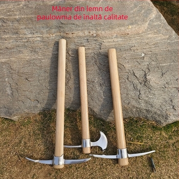 Set de unelte de supraviețuire din oțel inoxidabil: topor de gheata, cioc de gheata, cioc cruce, cioc de alpinism