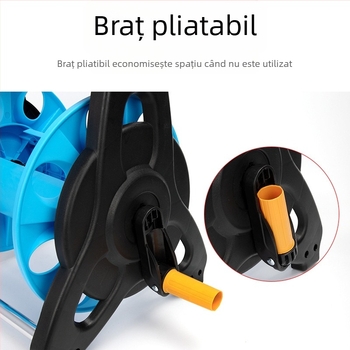 Pistol de apă cu presiune înaltă pentru uz casnic, pentru spălat mașini și udarea grădinii, cu tambur pentru furtun și suport de depozitare furtun (0.5 MPa, 30°C, burst 0 MPa)