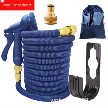 Set furtunuri telescopice TPE pentru uz casnic, spălarea mașinii și udarea grădinii, cap ABS de duză, standard european, extensie de 3x