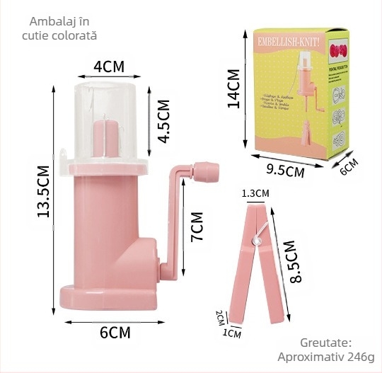 Braider de sfoară manual pentru uz casnic, instrument de împletire a bijuteriilor, mașină de împletit sfoară, 50 buc./cutie, 250 g