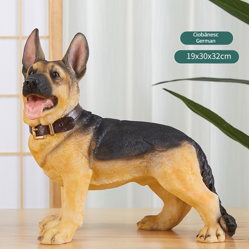 Sculptură din rășină Golden Retriever pentru decor exterior de grădină - figură de animal, Brand Chiyo