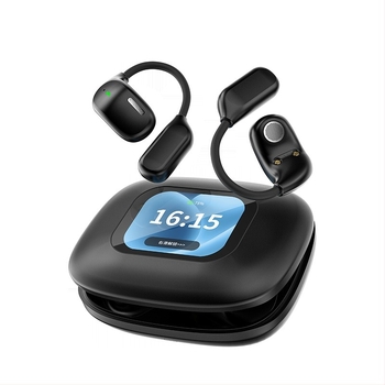 Căști sport wireless cu suport de ureche, control tactil și afișaj digital (Bluetooth 5.4, rază de 15 m, baterie 4–8 h)
