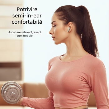 Căști Bluetooth wireless, in-ear, cu reducere a zgomotului, ecran digital, model privat, Bluetooth 5.4