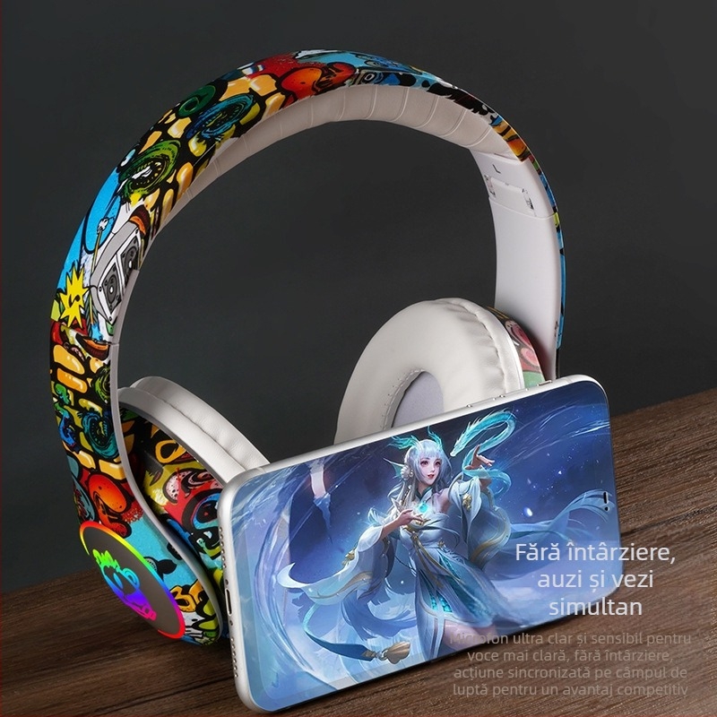 Headset Bluetooth pentru cap, USB 3.0, BT 5.0, baterie 200 mAh, suport HSP/HFP