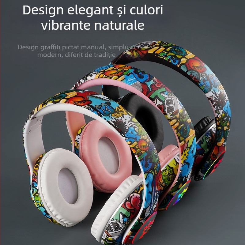 Headset Bluetooth pentru cap, USB 3.0, BT 5.0, baterie 200 mAh, suport HSP/HFP