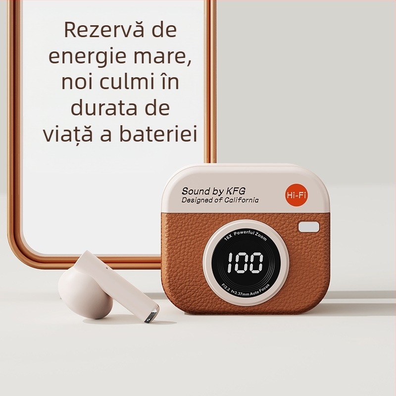 Căști Bluetooth Q86 - In-Ear, anulare zgomot, rază de 10 m, Bluetooth 5.0, afișaj digital