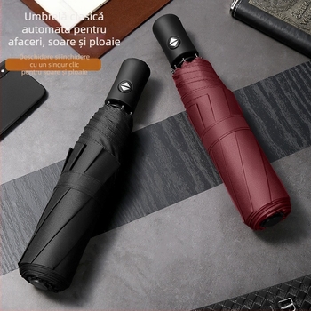 Umbrelă automată pliabilă cu 8 nervuri, protecție UV UPF>50