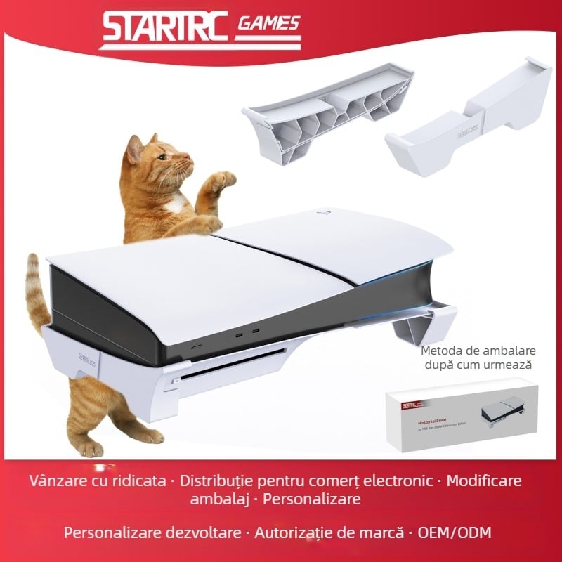 Suport pentru PS5 Slim – Model DC, Material ABS, Compatibil cu PS5 Slim, 149 g