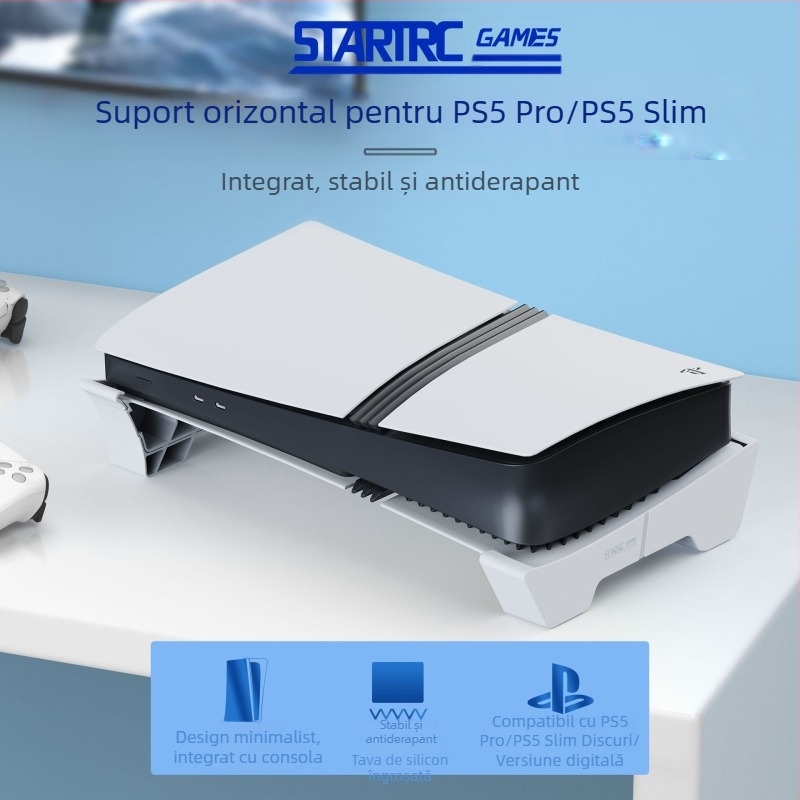 Suport pentru PS5 Slim – Model DC, Material ABS, Compatibil cu PS5 Slim, 149 g