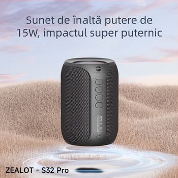 Boxă Bluetooth portabilă cu subwoofer pentru exterior - 16W, interval de frecvențe 100 Hz-20 kHz, SNR ≥75 dB, IPx3, baterie încorporată 2000-4000 mAh