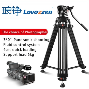 Lovozzen LDV-E01 Trepied pentru fotografie de nuntă cu PTZ hidraulic, aliaj de aluminiu, 3 secțiuni, sarcină 10 kg, înălțime 180 cm, placă cu eliberare rapidă inclusă