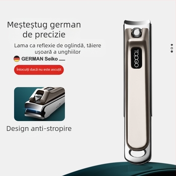 Clește de unghii BTCLNTOS, design anti-stropire, gură plată, oțel carbon și aliaj zinc-aluminiu