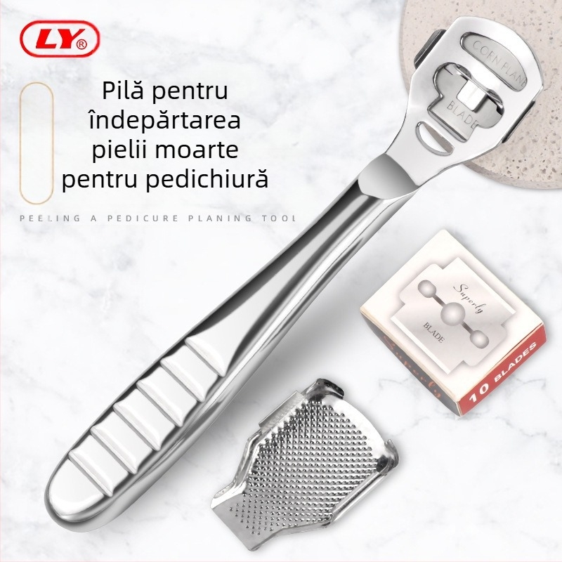 Cuțit pentru pedichiură din oțel inoxidabil cu finisaj oglindă; vârf oval; ambalaj de 500 buc.; nu este importat