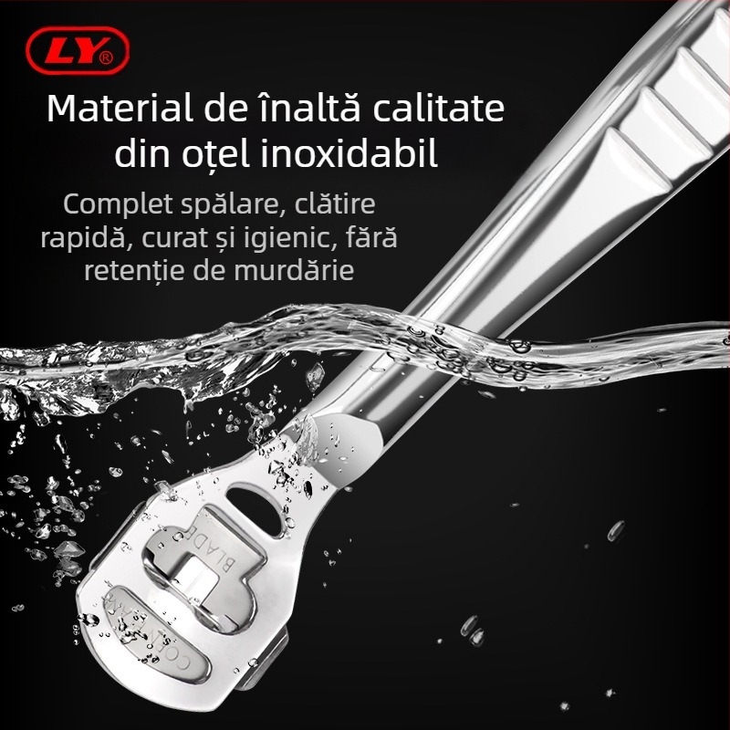 Cuțit pentru pedichiură din oțel inoxidabil cu finisaj oglindă; vârf oval; ambalaj de 500 buc.; nu este importat