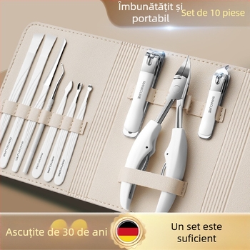 Set pedicure cu clește pentru canalul unghiei, oțel inoxidabil și plastic, utilizare universală, Henggrids