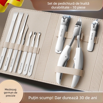 Set pedicure cu clește pentru canalul unghiei, oțel inoxidabil și plastic, utilizare universală, Henggrids