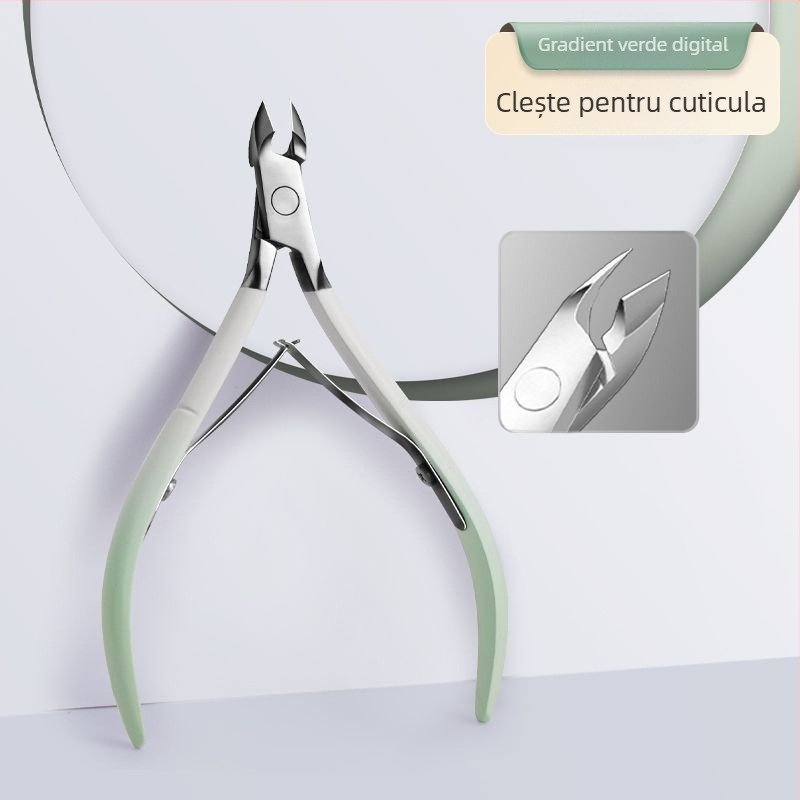 Set de unghii: oțel inoxidabil, foarfecă pentru pielea moartă, cuțit pentru cuticule, instrument de împingere a unghiilor și fișier – kit portabil pentru uz casnic