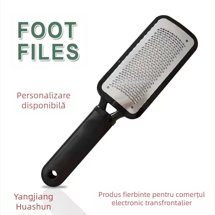 Pilă de picioare din oțel inoxidabil, piatră pentru picioare pătrată, model HS1065