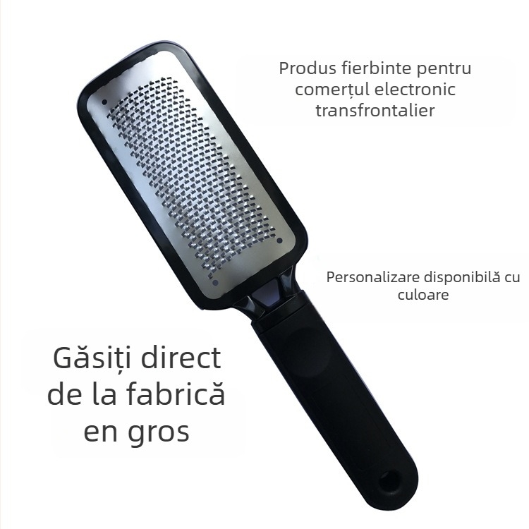 Pilă de picioare din oțel inoxidabil, piatră pentru picioare pătrată, model HS1065