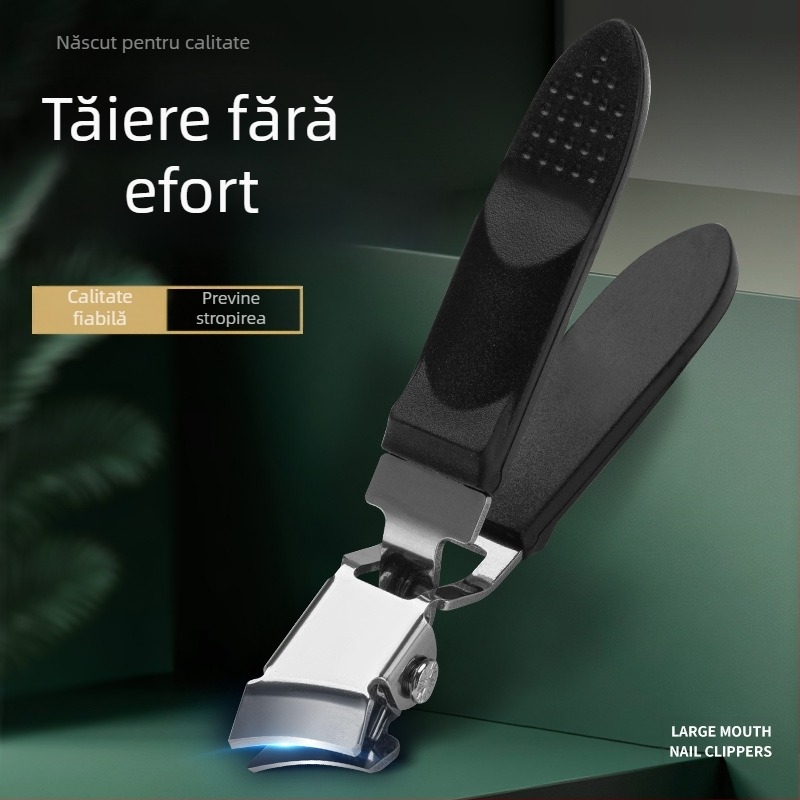 Clește de unghii cu gură înclinată și canal pentru unghii — plastic și oțel inoxidabil