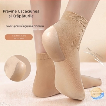 Manșon pentru călcâi – protecție anti-fricțiune, 90-95% nylon, model solid, înălțime cilindru medie, unisex