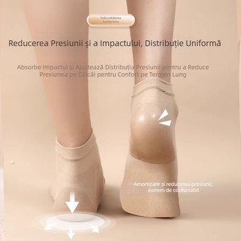 Manșon pentru călcâi – protecție anti-fricțiune, 90-95% nylon, model solid, înălțime cilindru medie, unisex
