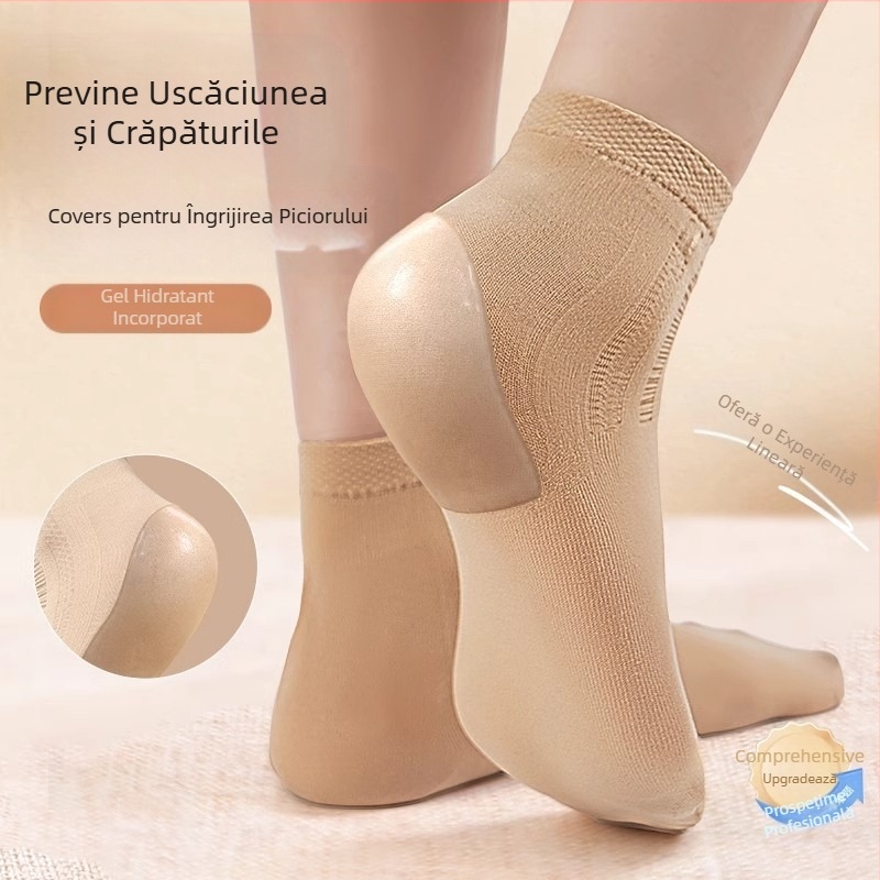 Manșon pentru călcâi – protecție anti-fricțiune, 90-95% nylon, model solid, înălțime cilindru medie, unisex