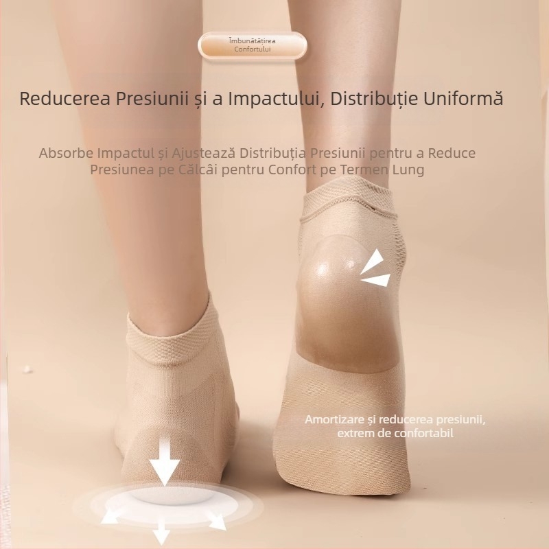 Manșon pentru călcâi – protecție anti-fricțiune, 90-95% nylon, model solid, înălțime cilindru medie, unisex