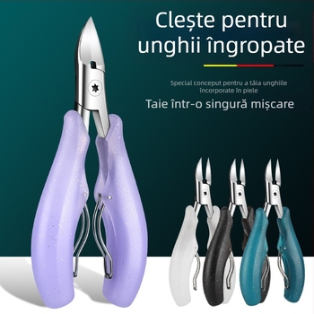 Forfecuță pentru șanțul unghiei - oțel inoxidabil, vârf de gheară, vârf oblic, instrument de pedicură