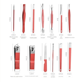 Set de tăiere a unghiilor – 30 de piese – oțel inoxidabil – trusă de instrumente pentru manichiură
