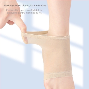 Șosete cu gel la calcai pentru femei – moi, prietenoase cu pielea, respirabile, nylon 70–80%, anti-derapare, cilindru scurt