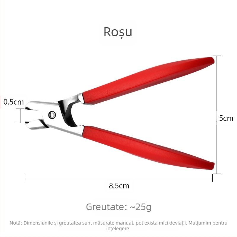 Clește de unghii cu mâner din silicon, anti stropire, pentru unghii tari, portabil/uz casnic, material: plastic + oțel inoxidabil, OEM