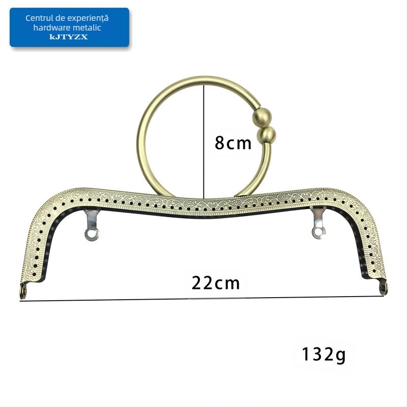 Koujin cadrul metalic pentru geantă - design embossat cu talie concavă, compatibil DIY