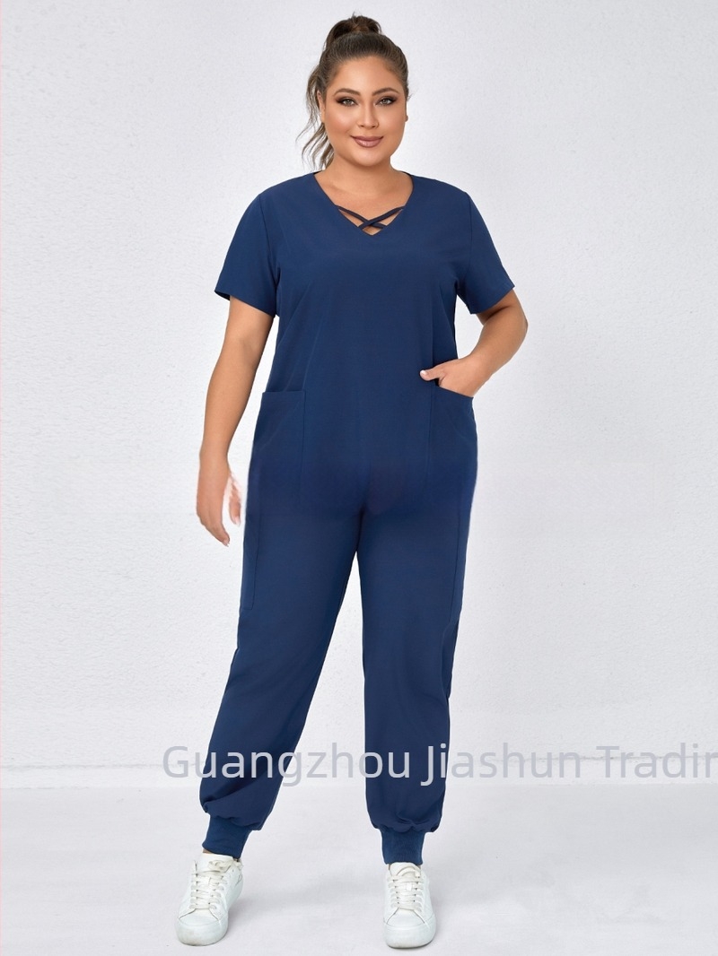 Top respirabil cu buzunar mat și set top-pantaloni, mâneci 3/4, amestec poliester-elastan, 90-95% poliester, stil japonez-coreean de relaxare, primăvara 2025