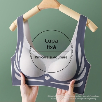 Sutien fără cusături cu cupă completă, ridicare anti-prolaps și retragere laterală; cupe model 3/4; material principal nylon, căptușeală spandex
