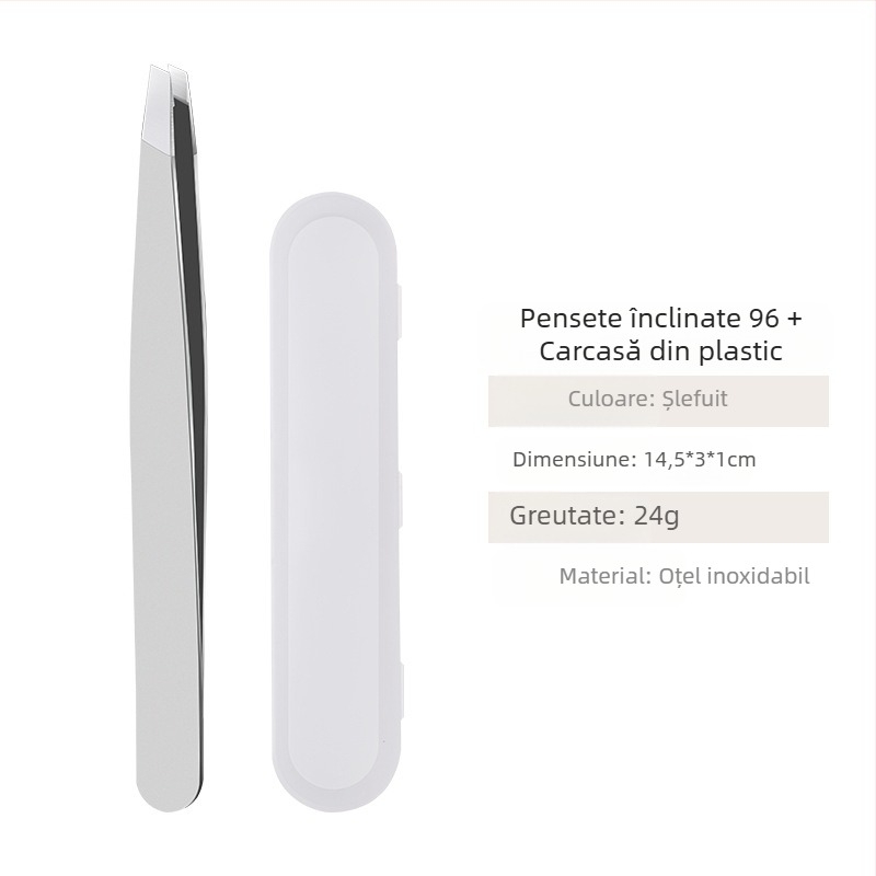 Little tianlai Clește pentru sprâncene, din oțel inoxidabil, precizie înaltă, pentru modelarea sprâncenelor și îndepărtarea părului de pe barbă