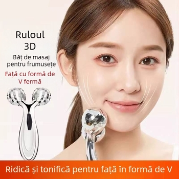 Masaj facial în formă de V cu role 3D și control prin cablu
