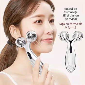 Masaj facial în formă de V cu role 3D și control prin cablu