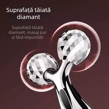 Masaj facial în formă de V cu role 3D și control prin cablu