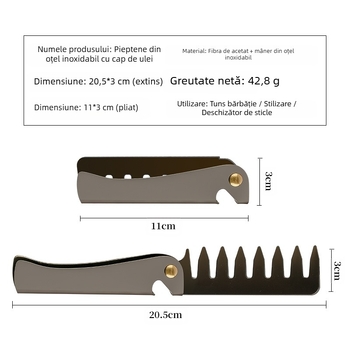 Pieptene Mythus ABS boutique de înaltă calitate, etichetă privată disponibilă