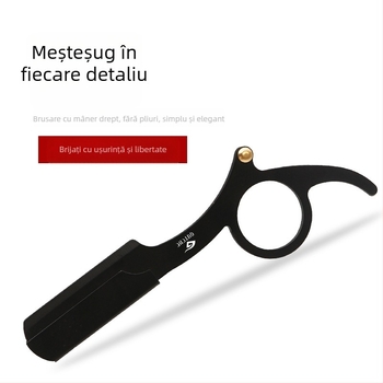 Fanru razor manual din oțel inoxidabil, stil vintage barber, lamă dublă și suport pentru lamă