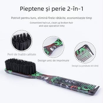 CestoMen Pieptene pentru barbă și păr – ABS material, design compact, îngrijire zilnică