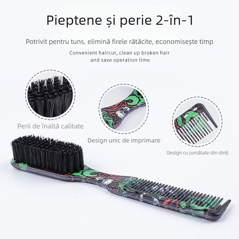 CestoMen Pieptene pentru barbă și păr – ABS material, design compact, îngrijire zilnică