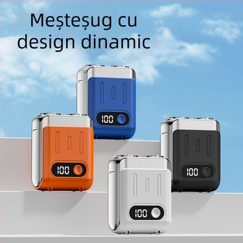 Aparat de ras electric cu afișaj LED, cap plutitor, cap rotativ cu două lame, baterie încorporată reîncărcabilă de 300–500 mAh, până la 60 de minute de funcționare, lame detașabile și lavabile