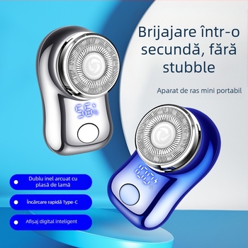 Aparat de ras electric cu afișaj LED, cap rotativ cu 1 lamă, baterie încorporată, autonomie 30-45 de minute, zgomot sub 36 dB